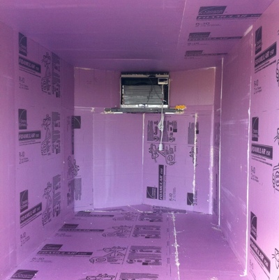 The first layer is completed and gap filler applied